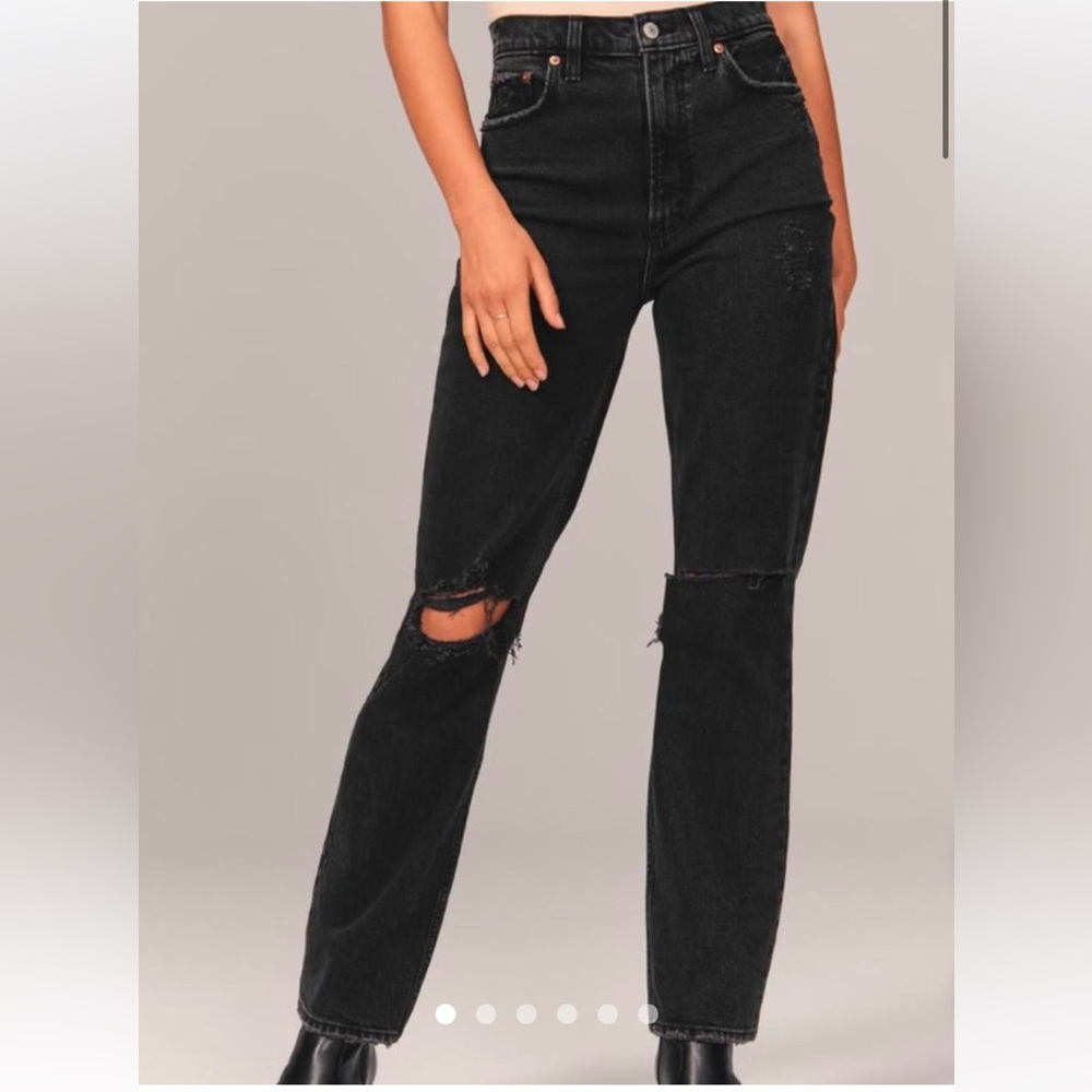 Abercrombie & Fitch The 90s Straight Ultra High Rise Curve Love